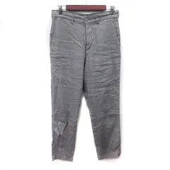 ドミンゴ Domingo テーパードパンツ 麻混 リネン混 L グレー /YI