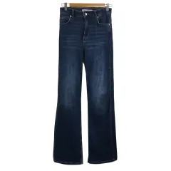 ザラ ZARA パンツ デニム ジーンズ ブーツカット ロング ストレッチ USA 4 青 ブルー