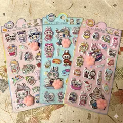 肉球シール 3枚セット+おまけ1枚 ぷにぷにシール おしりシール ぷくぷくシール シール