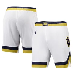 アンダーアーマー メンズ ボトムス ハーフパンツ・ショーツ ショートパンツ Mens Under Armour White Notre Dame Fighting Irish Replica Basketball Shorts Ntd White ホワイト