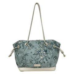 Samantha Thavasa(サマンサタバサ) トートバッグ - ライトブルー×白×マルチ 花柄