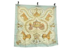 HERMES エルメス スカーフ カレ90 マルチカラー シルク100％ レディース paperole 馬車と貴族 