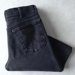 ■古着 Wrangler ユーロラングラー ブラックジーンズ デニムパンツ TEXAS STRETCH 黒 実寸W32L32【L5578】