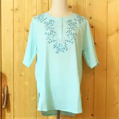 チュニック　刺繍　可愛い　半袖　サイズL　NO16