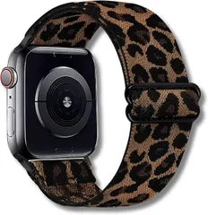 Liberte555 互換品 互換 アップルウォッチ バンド かわいい ベルト おしゃれ レディース スポーツ シリコン (レオパード,  小 38mm / 40mm / 41mm)