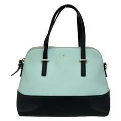 Kate spade(ケイトスペード) ハンドバッグ - PXRU4471 ライトブルー×ネイビー レザー