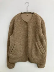 UNIQLO ノーカラージャケット M ベージュ