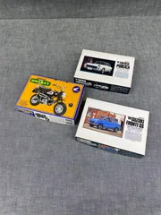 プラモデル3セット ホンダ モンキー＆スズキ フロンテSS＆トヨタ パプリカ700 旧車 昭和レトロ ビンテージ模型 日本製のサムネイル