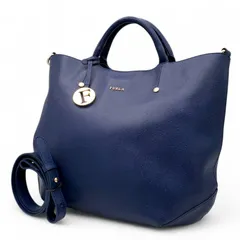 FURLA フルラ ショルダーバッグ ハンドバッグ トートバッグ 2way レザー 本革 チャーム A4収納可能 ネイビー 紺 斜め掛け クロスボディ 上品 高級感 普段使い 通勤通学