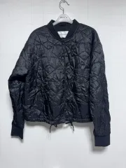 Calvin Klein ブラック キルティング ブルゾン ジャケット