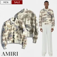【定価1,375,000円(税込)】AMIRI -アミリ- 圧倒的なオーラを放つ！熟練職人が丁寧に仕上げた１着！中綿入り シルクブルゾン ジャケット ボンバージャケット ブランドロゴ FULL HANDMADE SHURNKEN BONBER BLOUSON 