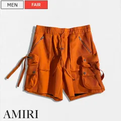 【定価451,000円(税込)】AMIRI -アミリ-   都会的な大人カジュアルを演出する！最高級カーフレザーを使ったラグジュアリーな1本！カーフレザーカーゴショートパンツ  ショーツ CARF LEATHER CARGO SHORT PANTS 革パン 短