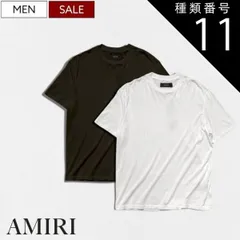 種類11：L/ブラック 【定価70,400円(税込)】AMIRI -アミリ- 裾に配置されたボディと同色のロゴ刺繍が魅力的！ブランドロゴ クルーネックTシャツ ティーシャツ T-SHIRT カットソー モノグラム刺繡 ホワイト ブラック SRPXMJT003 