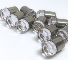 ダイヤカットレンズ 超拡散 爆光 高輝度LED球 24V S25 BA15S G18 LED球 バスマーカー球 ナマズマーカー球 シャーシマーカー 球 60個SET 　トラック 三菱ふそう 日野 いすゞ UD Dタイプ