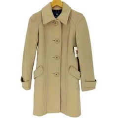 バーバリーブルーレーベル BURBERRY BLUE LABEL 裏地ノバチェック Aライン ナイロン混ウールコート レディース EUR：38 