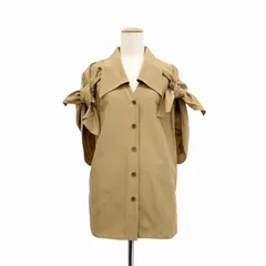 未使用品 AKIRANAKA アキラナカ GWEN SILK COTTON SHIRT 袖リボン 