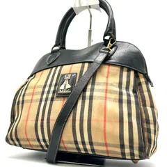BURBERRY バーバリー ハンドバッグ ショルダーバッグ ノバチェック ベージュ シャドーホース 2way 希少品 shelter under a burberry’s レザー