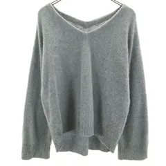JOURNAL STANDARD L'ESSAGE ジャーナルスタンダード レサージュ カシミヤ100％ 長袖 Vネック セーター グレー ニット レディース 古着