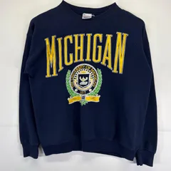 古着  Girardin sports wear USA製 スウェット 大きいサイズ トレーナー クルーネック カレッジプリント XL  ネイビー メンズ
