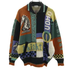 ficce YOSHIYUKI KONISHI フィッチェ ヨシユキコニシ 総柄 ニットジャケット マルチ メンズ 古着