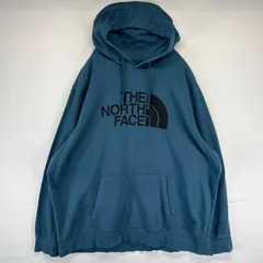 古着 ザ・ノースフェイス THE NORTH FACE パーカー スウェット 大きいサイズ プルオーバー  プリントロゴ 3XL  ブルー系 メンズ