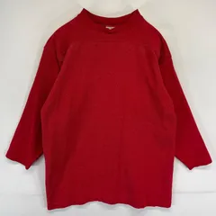 古着 60's/60年代 ヴィンテージ  MASON USA製 7分袖 フットボールTシャツ 七分袖 無地 クルーネック 38−40  レッド メンズ