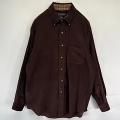 古着 ブルックスブラザーズ Brooks Brothers 長袖シャツ コーデュロイ ボタンダウン 胸ポケット M  ブラウン メンズ