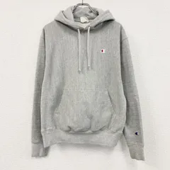 古着 used　Champion　チャンピオン　リバースウィーブ　スウェットパーカー/フーディー　刺ロゴ　霜降りグレー　Mサイズ【値引き交渉OK！】