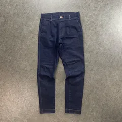 日本製 MB Denim Jeans エムビー ハイエンドデニムスラックスパンツ スリム スキニー ジーンズ ジーパン ジップフライ ストレッチ タック入り 濃紺 03-SS-MB-HPT-01のサムネイル