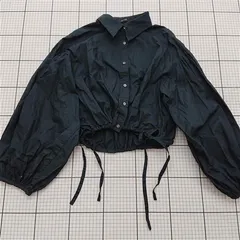 ◇ ⊇ ジーナシス JEANASIS JS063805CF コットンギャザーブルゾン ブラック系 レディース E  【1512190011890】