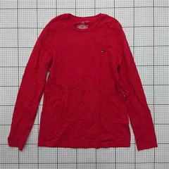 ◇ Θ トミー ヒルフィガー TOMMY HILFIGER 長袖Tシャツ レッド系 メンズS E  【1512220055375】
