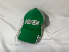 90s 00s NIKE ナイキ バイカラー ロゴ キャップ カラー：グリーン/シルバー Y2K テック系