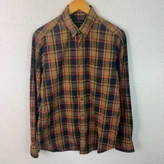 UNITED ARROWS GREEN LABEL RELAXING ユナイテッドアローズ グリーンレーベルリラクシング 長袖シャツ チェック柄 ブラウン Lサイズ メンズ 古着 アメカジ カジュアル