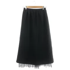 IENA (イエナ) チュールフリルレイヤードスカート ブラック 38