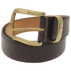 NOAH (ノア) エンボス加工型押しレザーベルト ワインレッド W28