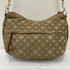 9396　russet ラシット　ショルダーバッグ　ベージュ　レディース　レザー　ナイロン　カジュアル　シンプル　きれいめ　モノグラム　総柄　ポケット多数　小さめ