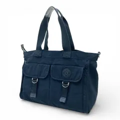 kipling キプリング トートバッグ ネイビー ナイロン 2way