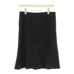 アンタイトル UNTITLED フレアスカート ひざ丈 3 黒 ブラック 無地   /LP ■GY60