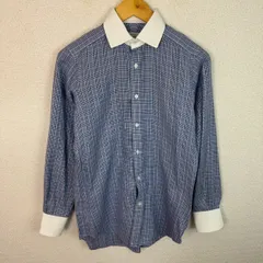 TOMORROWLAND PILGRIM トゥモローランドピルグリム 長袖シャツ チェック柄 ブルー メンズ 古着 モード クラシック