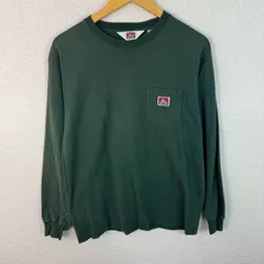 BEN DAVIS ベンデイビス ロンT 無地 ダークグリーン Lサイズ メンズ 古着 ワーク系 アメカジ ストリート