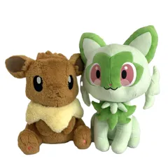 POKEMON ポケモン ポケモンセンター/ぬいぐるみ  おっきいふわふわぬいぐるみ イーブイ/二体 等身大ぬいぐるみ ニャオハ   マルチカラー  / 240002232657