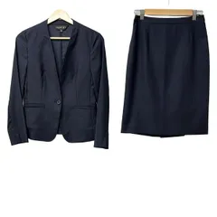 INDIVI(インディビ) スカートスーツ レディース美品  ネイビー ノーカラー/ひざ丈