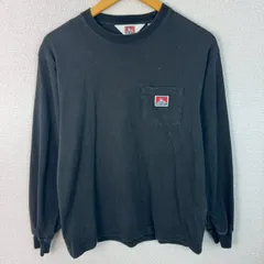 BEN DAVIS ベンデイビス 長袖Tシャツ 無地 ブラック Mサイズ メンズ 古着 ワーク系 アメカジ ストリート