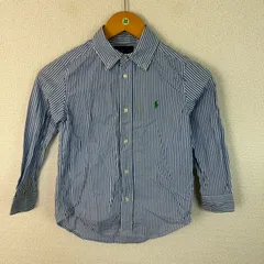 RALPH LAUREN ラルフローレン 長袖シャツ ストライプ ボタンダウン ブルー 6サイズ キッズサイズ 古着 アメカジ ストリート