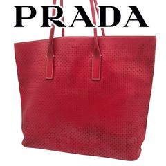 PRADA プラダ トートバッグ ヴィッテロダイノ 三角ロゴ 肩掛け レッド