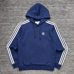 adidas アディカラー クラシックス スリーストライプス パーカー S アディダス ネイビー ■