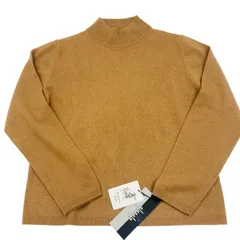 未使用　タグ付き　カシミヤ100％　ニット　セーター　 モックネック　タートルネック　長袖 　ブラウン 　ベージュ