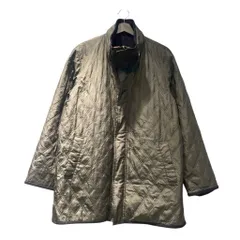 カルヴェン CARVEN ハイネックキルティングコート ミドル丈 シルク M 緑 グリーン ■GY58のサムネイル