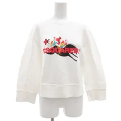 ディースクエアード DSQUARED2 18AW スウェット トレーナー 長袖 裏起毛 XS 白 ホワイト カウボーイ 馬 プリント /GV ■GY19のサムネイル