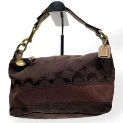 極美品　COACH コーチ　ミニハンドバッグ　アクセサリーポーチ　ブラウン